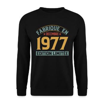 Fabriqué En Décembre 1977 Édition Limitée - Sweat-shirt Unisexe - noir - Devant - Alina (178cm) & Michal (187cm)