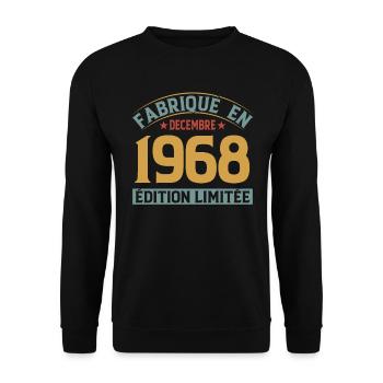 Fabriqué En Décembre 1968 Édition Limitée - Sweat-shirt Unisexe - noir - Devant - Alina (178cm) & Michal (187cm)