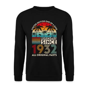 Légendaire Depuis 1932 Toutes Les Pièces D'origine - Sweat-shirt Unisexe - noir - Devant - Alina (178cm) & Michal (187cm)