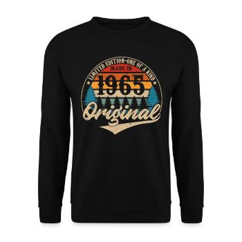 Fabriqué En 1965 Original - Sweat-shirt Unisexe - noir - Devant - Alina (178cm) & Michal (187cm)