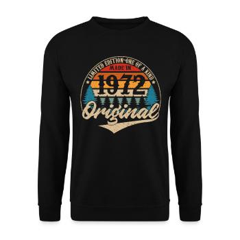 Hergestellt 1972 Original - Unisex Pullover - Schwarz - Vorne - Alina (178cm) & Michal (187cm)