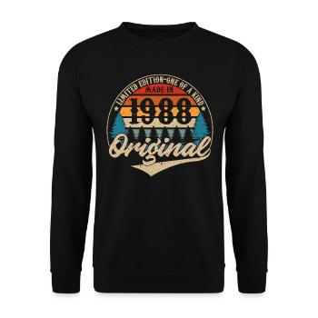 Jahrgang 1988 Original - Unisex Pullover - Schwarz - Vorne - Alina (178cm) & Michal (187cm)