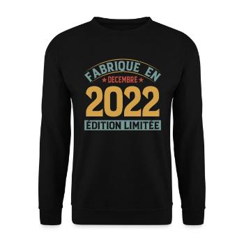 Fabriqué En Décembre 2022 Édition Limitée - Sweat-shirt Unisexe - noir - Devant - Alina (178cm) & Michal (187cm)