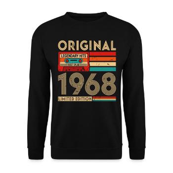 Original legendäre Hits Das Beste von 1968 - Unisex Pullover - Schwarz - Vorne - Alina (178cm) & Michal (187cm)