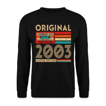 Original legendäre Hits Best of 2003 - Unisex Pullover - Schwarz - Vorne - Alina (178cm) & Michal (187cm)