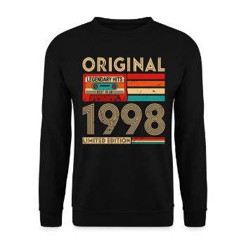 Original Legendary Hits Best of 1998 - Unisex Sweatshirt - black - Front - Alina (178cm) & Michal (187cm)