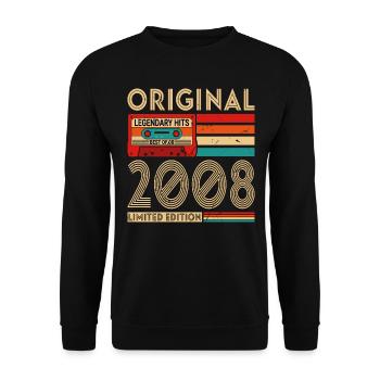 Original legendary hits Best of 2008 - Unisex Sweatshirt - black - Front - Alina (178cm) & Michal (187cm)