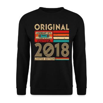 Original legendäre Hits Das Beste von 2018 - Unisex Pullover - Schwarz - Vorne - Alina (178cm) & Michal (187cm)