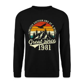 Unique En Son Genre Depuis 1981 - Sweat-shirt Unisexe - noir - Devant - Alina (178cm) & Michal (187cm)