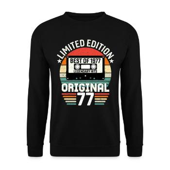 Limitierte Auflage des Besten des Originals von 1977 - Unisex Pullover - Schwarz - Vorne - Alina (178cm) & Michal (187cm)