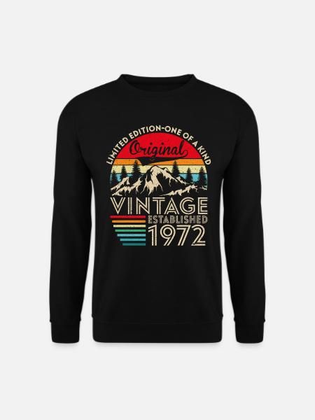 Original-Jahrgang, der 1972 gegründet wurde - Unisex Pullover - Schwarz