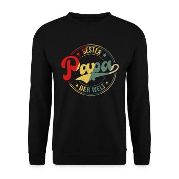 Bester Papa Der Welt - Unisex Pullover - Schwarz - Vorne - Alina (178cm) & Michal (187cm)