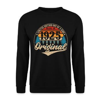 Idée Cadeau D Anniversaire Vintage Original 1925 - Sweat-shirt Unisexe - noir - Devant - Alina (178cm) & Michal (187cm)