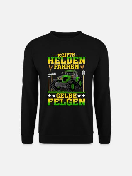Echte Helden Fahren Gelbe Felgen - Unisex Pullover - Schwarz