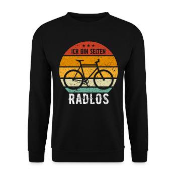 Ich Bin Selten Radlos - Unisex Pullover - Schwarz - Vorne - Alina (178cm) & Michal (187cm)
