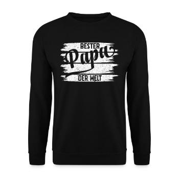 Bester Papa Der Welt - Unisex Pullover - Schwarz - Vorne - Alina (178cm) & Michal (187cm)