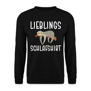 Lieblings Schlafshirt - Unisex Pullover - Schwarz - Vorne - Alina (178cm) & Michal (187cm)