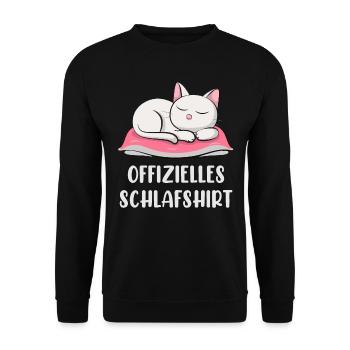 Offizielles Schlafshirt - Unisex Pullover - Schwarz - Vorne - Alina (178cm) & Michal (187cm)