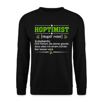 Hop timist Substantiv - Unisex Pullover - Schwarz - Vorne - Alina (178cm) & Michal (187cm)