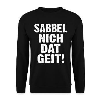 Sabbel Nich Dat Geit - Unisex Pullover - Schwarz - Vorne - Alina (178cm) & Michal (187cm)
