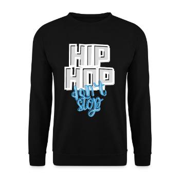 HIP HOP don‘t stop - Unisex Pullover - Schwarz - Vorne - Alina (178cm) & Michal (187cm)