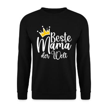 Beste Mama Der Welt - Unisex Pullover - Schwarz - Vorne - Alina (178cm) & Michal (187cm)