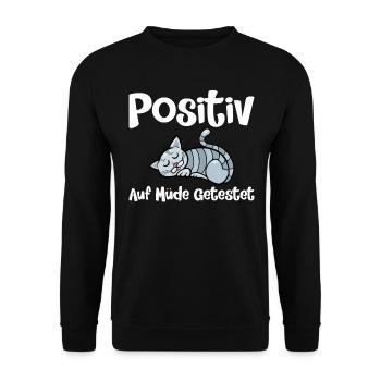 Positiv Auf Müde Getestet - Unisex Pullover - Schwarz - Vorne - Alina (178cm) & Michal (187cm)