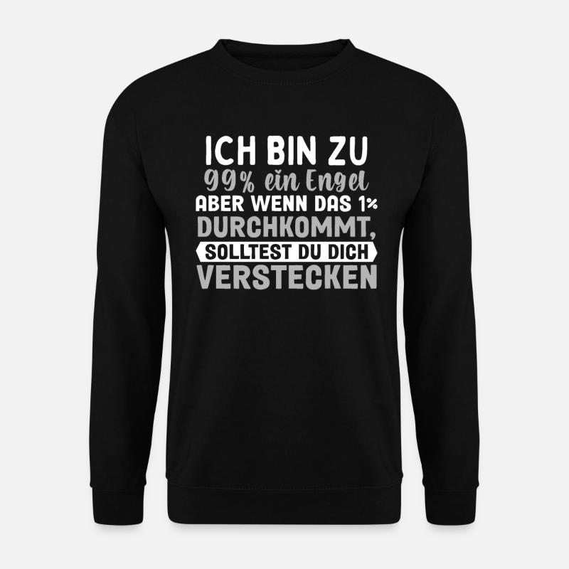 Ich Bin Fast Ein Engel - Unisex Pullover - Schwarz