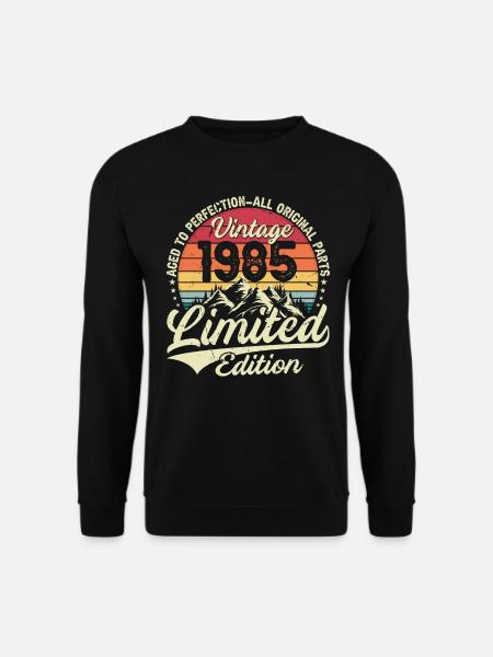 Vintage Geburtstagsgeschenk 1985 Limited Edition - Unisex Pullover - Schwarz