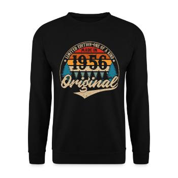Idée Cadeau D Anniversaire Vintage Original 1956 - Sweat-shirt Unisexe - noir - Devant - Alina (178cm) & Michal (187cm)