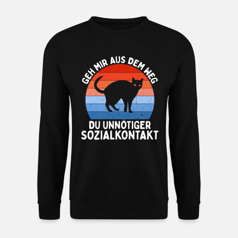 Geh Mir Aus Dem Weg Du Unnötiger Sozialkontakt - Unisex Pullover - Schwarz