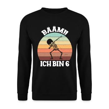 Children's Dabbing Birthday Shirt 6 Years Boys - Unisex Pullover - Schwarz - Vorne - Alina (178cm) & Michal (187cm)