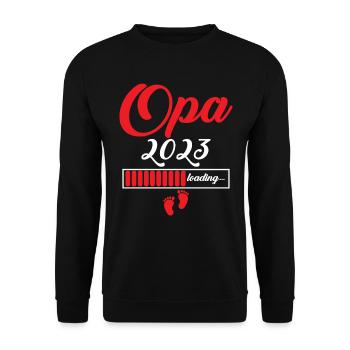 Opa 2023 - Unisex Pullover - Schwarz - Vorne - Alina (178cm) & Michal (187cm)