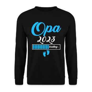 Opa 2023 - Unisex Pullover - Schwarz - Vorne - Alina (178cm) & Michal (187cm)