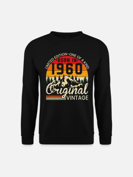 Unikat Jahrgang 1960 Original Jahrgang - Unisex Pullover - Schwarz