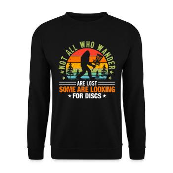 Lustige Disc Golf Kunst für Männer Frauen Kinder Disc Golf - Unisex Pullover - Schwarz - Vorne - Alina (178cm) & Michal (187cm)