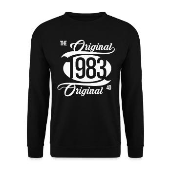 1983 The Original 40 Birthday - Unisex Sweatshirt - black - Front - Alina (178cm) & Michal (187cm)