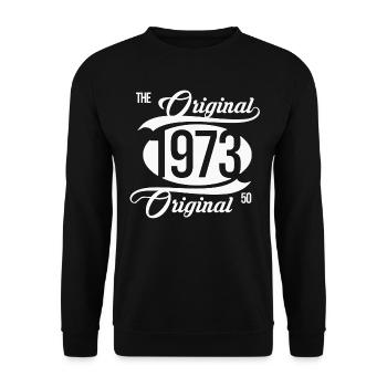 1973 The Original 50 Birthday - Unisex Sweatshirt - black - Front - Alina (178cm) & Michal (187cm)