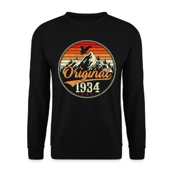 Original 1934 - Sweat-shirt Unisexe - noir - Devant - Alina (178cm) & Michal (187cm)