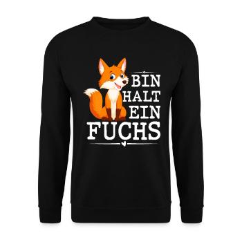 Bin Halt Ein Fuchs - Unisex Pullover - Schwarz - Vorne - Alina (178cm) & Michal (187cm)