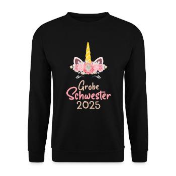 Große Schwester 2025 - Sweat-shirt Unisexe - noir - Devant - Alina (178cm) & Michal (187cm)