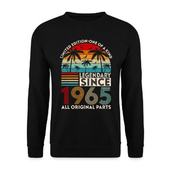 Legendary since 1965 all original parts - Unisex Sweatshirt - black - Front - Alina (178cm) & Michal (187cm)