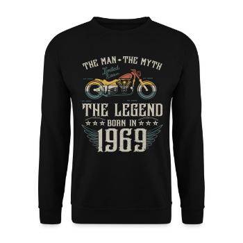 L'homme Le Mythe La Légende Né En 1969 Cadeau - Sweat-shirt Unisexe - noir - Devant - Alina (178cm) & Michal (187cm)