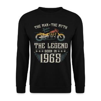 L'homme Le Mythe La Légende Né En 1965 Cadeau - Sweat-shirt Unisexe - noir - Devant - Alina (178cm) & Michal (187cm)