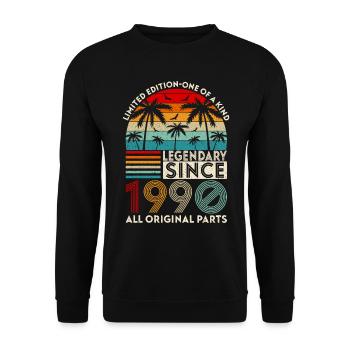 Legendary since 1990 all original parts - Unisex Sweatshirt - black - Front - Alina (178cm) & Michal (187cm)