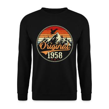 Original 1958 - Unisex Pullover - Schwarz - Vorne - Alina (178cm) & Michal (187cm)