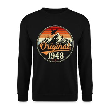 Original 1948 - Unisex Pullover - Schwarz - Vorne - Alina (178cm) & Michal (187cm)