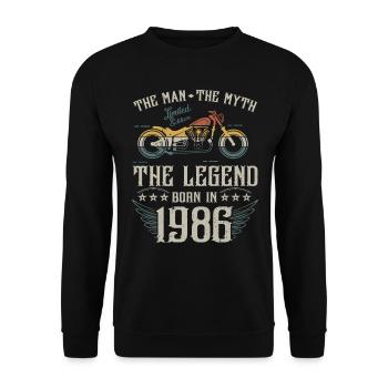 L'homme Le Mythe La Légende Né En 1986 Cadeau - Sweat-shirt Unisexe - noir - Devant - Alina (178cm) & Michal (187cm)