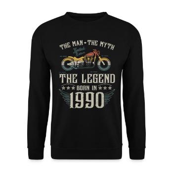 L'homme Le Mythe La Légende Né En 1990 Cadeau - Sweat-shirt Unisexe - noir - Devant - Alina (178cm) & Michal (187cm)