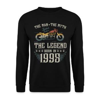 L'homme Le Mythe La Légende Né En 1995 Cadeau - Sweat-shirt Unisexe - noir - Devant - Alina (178cm) & Michal (187cm)
